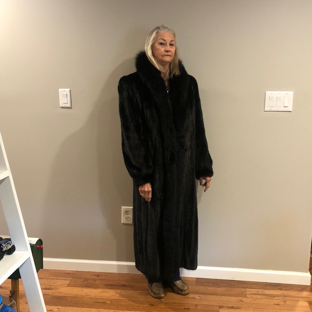 Elegant Black Fur Coat